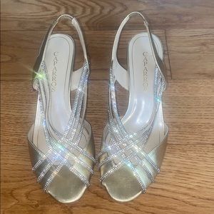 Gold heels! size 9.5